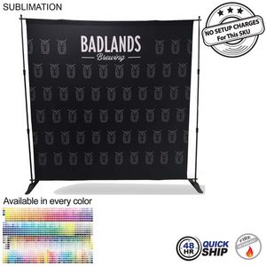 [SU729-3] 48Hr Quick Ship - 8' Exhibitor Expanding Display Kit, Media Wall, Backdrop, with Full Color Graphics