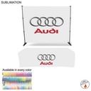 Trade Show Booth Package Deluxe, 10' Expanding Display and 8' Sublimated PREMIUM Tablecloth