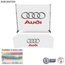 48Hr Quick Ship-Trade Show Booth Package, 10' Expanding Display and 8' Sublimated PREMIUM Tablecloth