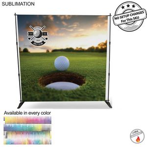 [SU729-6] Golf Tournament 8' Backdrop, Media Wall, with Full Color Graphics, Photos, NO SETUP CHARGE