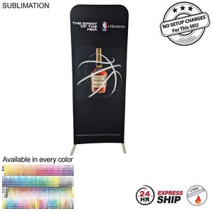 24 Hr Express - EuroFit Straight Wall Display Kit, with Full Color Graphics Double Sided (2'x 78" )