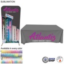 48 Hr Quick Ship - Trade Show Booth Package Sleek, 3' EuroFit Display and 6' Sublimated Tablecloth