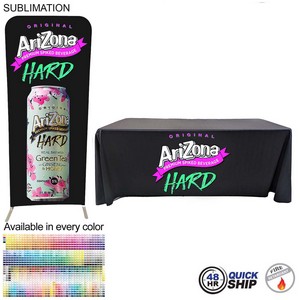 48 Hr Quick Ship -Trade Show Booth Package Sleek, EuroFit Display and 6' Sub Tablecloth (3'x 96")