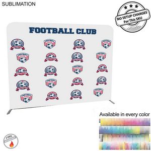 Sports Teams EuroFit Straight Wall Display Kit, with Full Color Graphics Double Sided (8'x8')