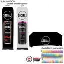 24Hr Express Ship - Event Package, 2'W Fabric Banner and Premium 6' Tablecloth Open Back