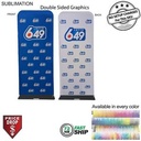 72 Hr Fast Ship - EuroFit Banner with Steel Base, Full Color Graphics 2 Sided, NO SETUP (3'x90")