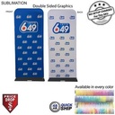 48 Hr Quick Ship - EuroFit Banner with Steel Base, Full Color Graphics 2 Sided, NO SETUP (3'x90")