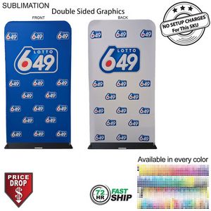 [SU737-2] 72 Hr Fast Ship - EuroFit Banner with Steel Base, Full Color Graphics 2 Sided, NO SETUP (4'x90")