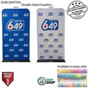 72 Hr Fast Ship - EuroFit Banner with Steel Base, Full Color Graphics 2 Sided, NO SETUP (4'x90")