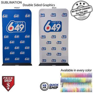[SU737-3] 48 Hr Quick Ship - EuroFit Banner with Steel Base, Full Color Graphics 2 Sided, NO SETUP (4'x90")