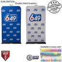 48 Hr Quick Ship - EuroFit Banner with Steel Base, Full Color Graphics 2 Sided, NO SETUP (4'x90")