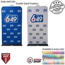 24 Hr Express Ship- EuroFit Banner with Steel Base, Full Color Graphics 2 Sided, NO SETUP (4'x90")
