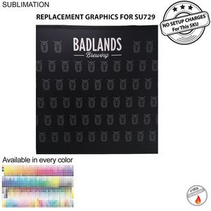 Replacement Graphics Single Sided w/Pole Pocket Top and bottom, NO SETUP CHARGE