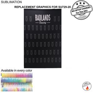 Replacement Graphics Single Sided with Pole pocket top and bottom, NO SETUP CHARGE