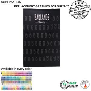 72 Hr Fast Ship - Replacement Graphics Single Sided w/Pole Pocket Top and Bottom (5'x8')