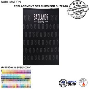 48 Hr Quick Ship - Replacement Graphics Single Sided with Pole Pocket Top and Bottom (5'x8')