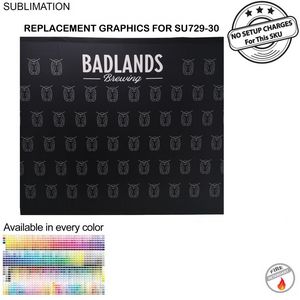 Replacement Graphics Single Sided w/Pole Pocket Top And Bottom, NO SETUP CHARGE (10'x8')