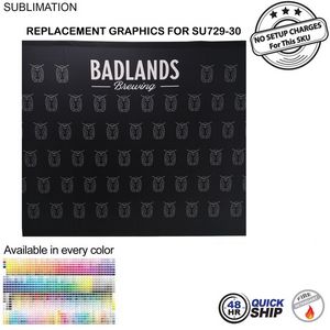 [SU739-33] 48Hr Quick Ship - Replacement Graphics Single Sided w/Pole Pocket Top And Bottom (10'x8')