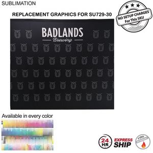 [SU739-34] 24 Hr Express Ship - Replacement Graphics Single Sided w/Pole Pocket Top And Bottom (10'x8')