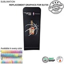 72 Hr Fast Ship - Replacement Full Color Graphics Double Sided for EuroFit Straight Wall (2'x78")
