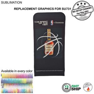 [SU741-2] 72 Hr Fast Ship - Replacement Full Color Graphics Double Sided for EuroFit Straight Wall (3'x78")