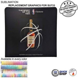 [SU743-3] 48Hr Quick Ship - Replacement Full Color Graphics Double Sided forEuroFit Straight Wall (8'x8')