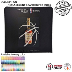 [SU743-4] 24 Hr Express - Replacement Full Color Graphics Double Sided for EuroFit Straight Wall (8'x8')