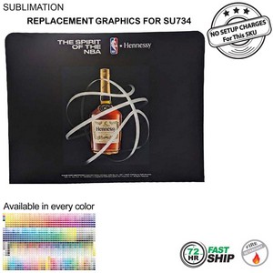 [SU744-2] 72 Hr Fast Ship -Replacement Full Color Graphics Double Sided For EuroFit Straight Wall (10'x8')