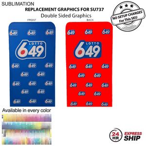 [SU747-4] 24Hr Express Ship - Replacement Full Color Graphics Double Sided For EuroFit Banner (4'x90")