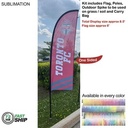 72Hr Fast Ship - 8.5' X-Small Feather Flag Kit, Full Color Graphics One Side
