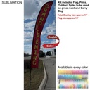 19' X-Large Feather Flag Kit, Full Color Graphics Double Sided, Outdoor Spike base and Bag Included