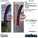 72Hr Fast Ship - 19' XL Feather Flag Kit, Full Color Graphics Double Sided, Outdoor & Indoor Use