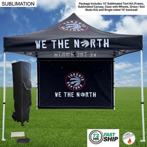[SU758-19] 72Hr Fast Ship - Tent Backwall Package, 10' Sublimated Tent Kit and Full Single Sided Backwall