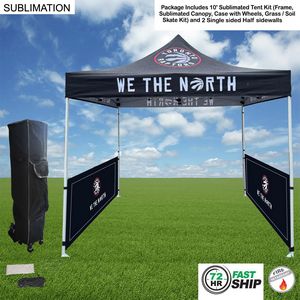 [SU758-20] 72Hr Fast Ship - Tent Sidewalls Package,10' Sublimated Tent Kit and 2 Half single sided sidewalls