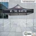 72Hr Fast Ship - 10' Premium Sublimated Tent Kit, Includes Premium 40mm Aluminum Frame & Canopy only