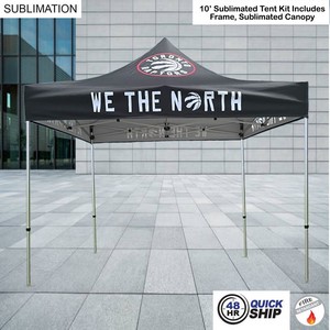[SU758-31] 48Hr Quick Ship -10' Premium Sublimated Tent Kit, Includes Premium 40mm Aluminum Frame & Canopy only