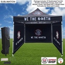 24Hr Express Ship - Full Privacy Tent Package, 10' Sublimated Tent kit, 3 single sided Full walls