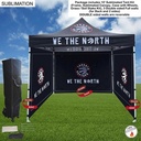 Full Privacy Tent Package, 10' Sublimated Tent kit, 3 DOUBLE sided Full walls for back and 2 sides