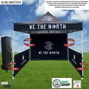 72Hr Fast Ship - 10' Sublimated Tent kit, DOUBLE Sided Backwall and 2 DOUBLE Sided Half Sidewalls