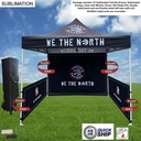 48Hr Quick Ship - 10' Sublimated Tent kit, DOUBLE Sided Backwall and 2 DOUBLE Sided Half Sidewalls