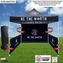 24Hr Express Ship - 10' Sublimated Tent kit, DOUBLE Sided Backwall and 2 DOUBLE Sided Half Sidewalls