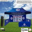 72 Hr Fast Ship - Supreme Package, 20' Sublimated Tent, 20' Backwall, 2 Half Sidewalls, Tablecloth