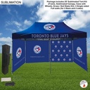 Full Privacy Tent Package 1, 20' Sublimated Tent, 4 Single Sided Full Walls For Back and 2 Sides