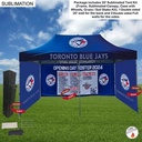 Full Privacy Tent Package 2, 20' Sublimated Tent Kit, 20' Backwall and 2 DOUBLE Sided Full Sidewalls