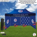 Full Privacy Tent Package 1, 20' Sublimated Tent, 4 Double Sided Full Walls for Back and 2 Sides