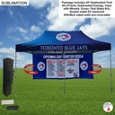 20' Tent Backwall Package, 20' Sublimated Tent kit and Full DOUBLE Sided 20' Backwall