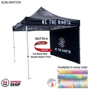 24 Hr Express Ship - Full Back Wall for 10'x10' Tent Kit, Sublimated, Double Sided Print