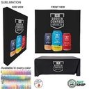 72Hr Fast Ship-Trade Show Booth Package Ultra, 7.5' Straight Wall with Wrap End Caps & 6' Tablecloth