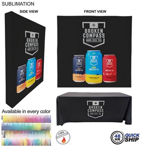 [SU775-16] 48Hr Quick - Trade Show booth package Ultra, 7.5' Straight Wall w/Wrap End Caps & 6' Tablecloth