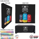 24Hr Express - Trade Show booth package Ultra, 7.5' Straight Wall w/Wrap End Caps & 6' Tablecloth